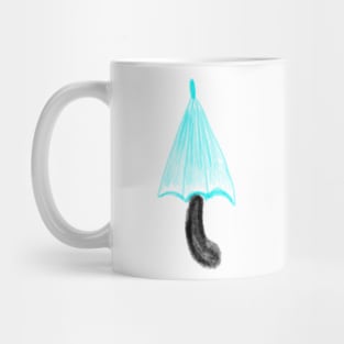 Blue umbrella watercolor art design Mug